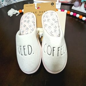 🆕 Rae Dunn NEED COFFEE Women's Slippers XL (11 - 12)